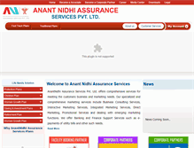 Tablet Screenshot of anantnidhiassurance.com
